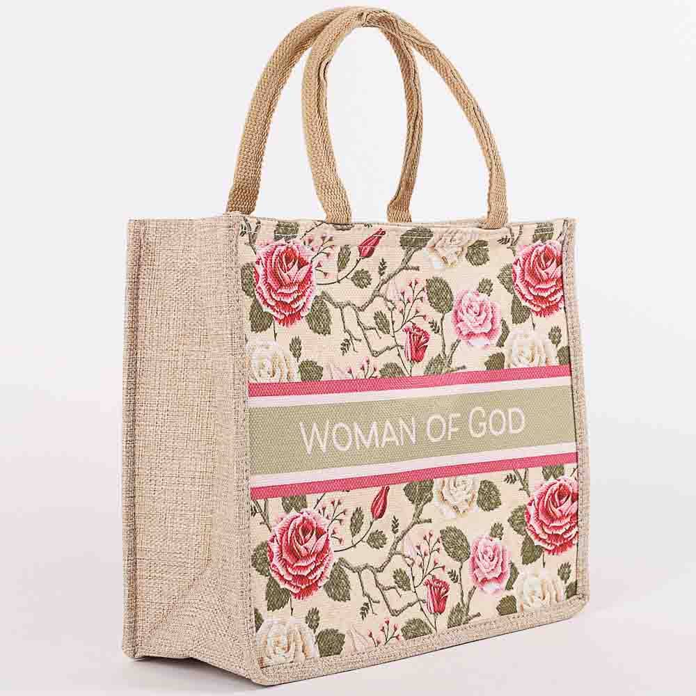 Woman of God - Woven Canvas Tote