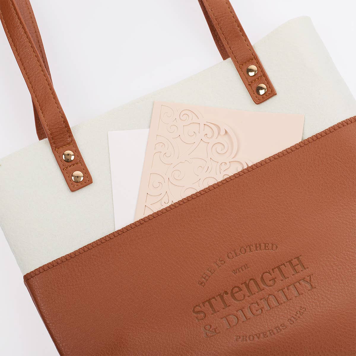 Strength and Dignity Tote Bag