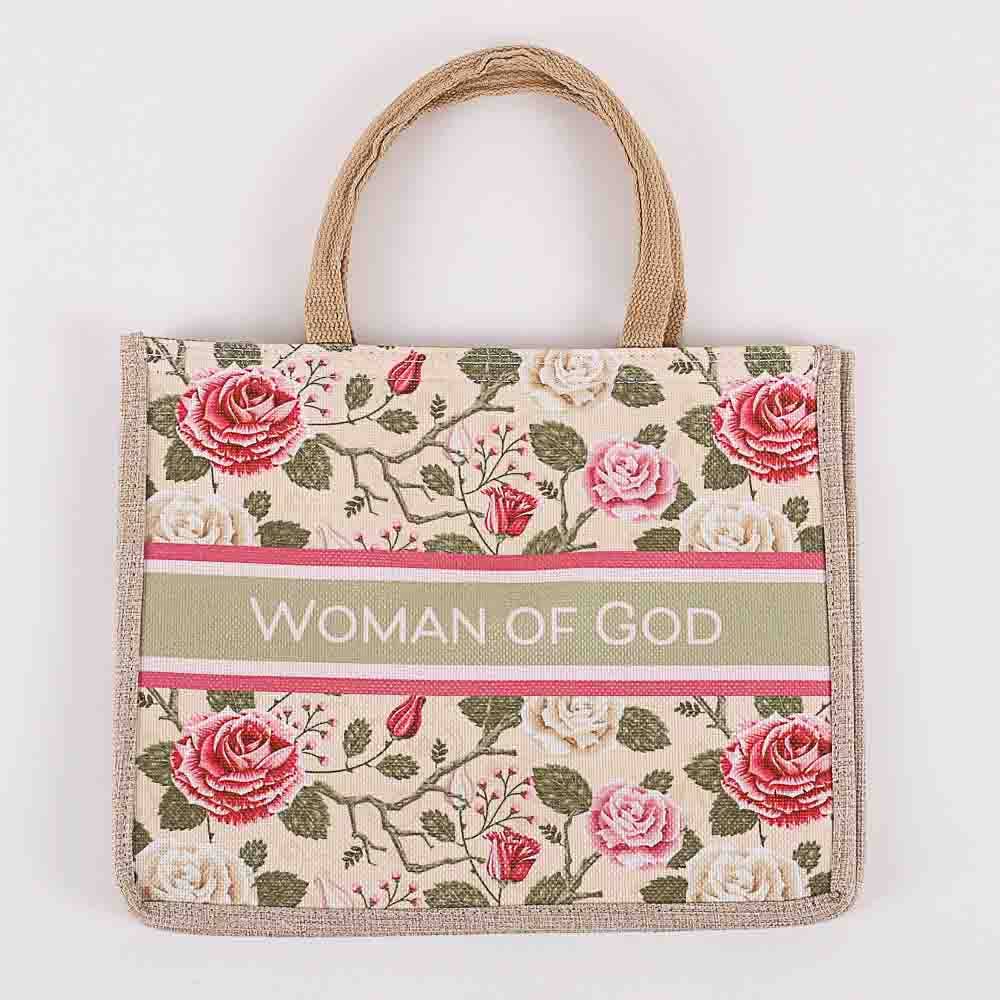 Woman of God - Woven Canvas Tote