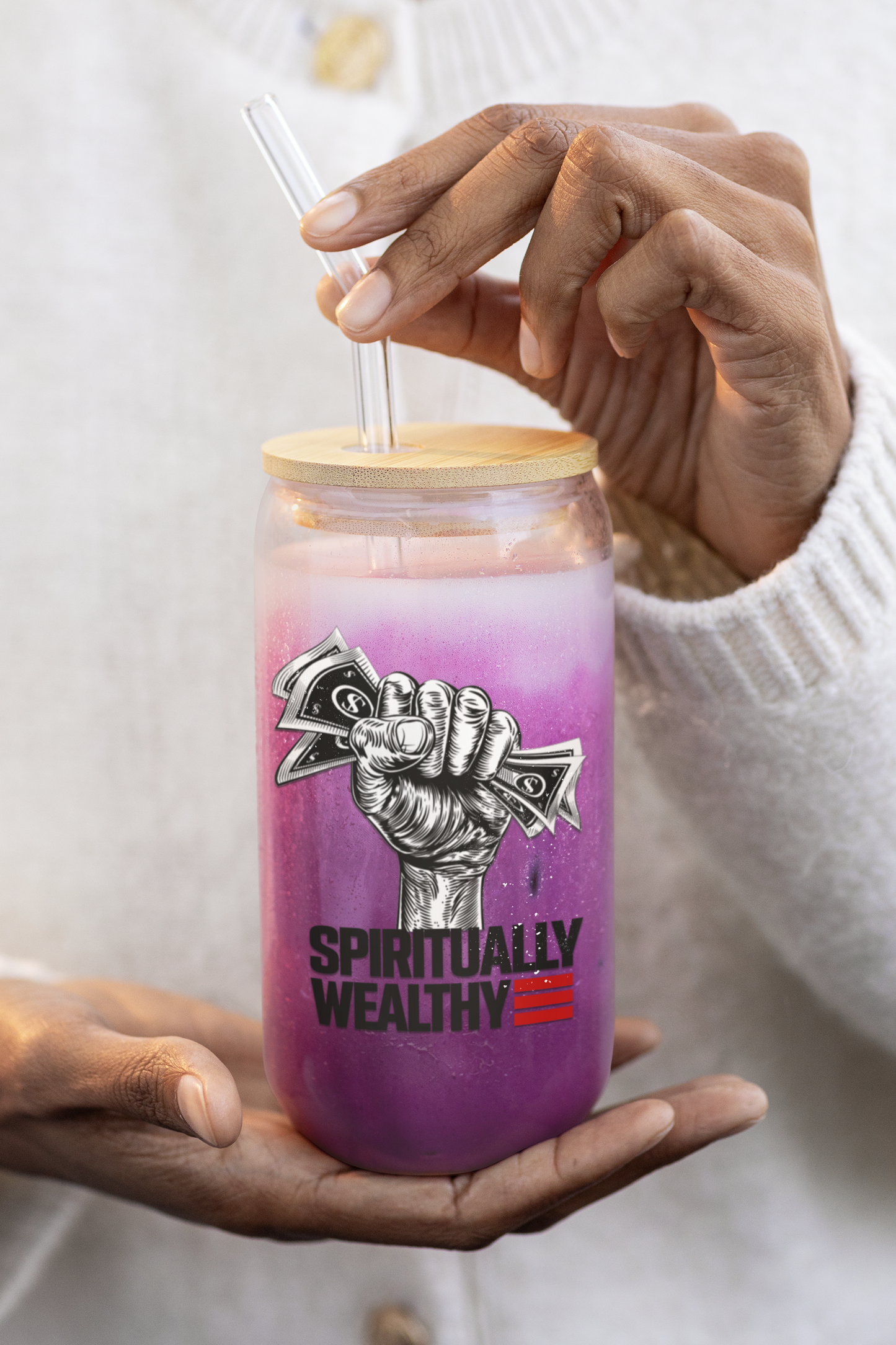 Spiritually Wealthy Glass Tumbler