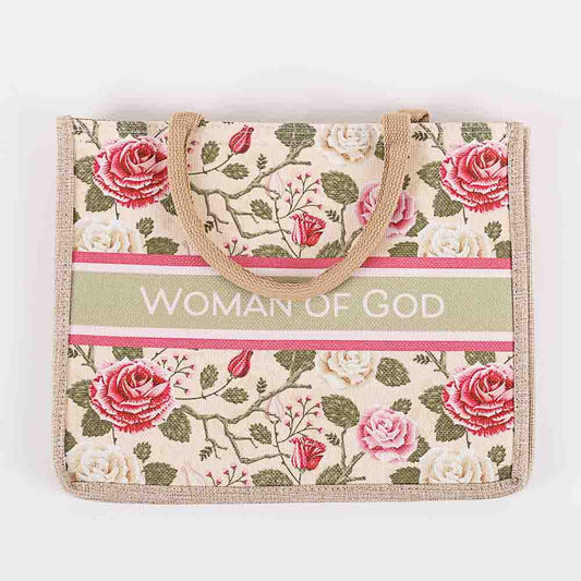 Woman of God - Woven Canvas Tote