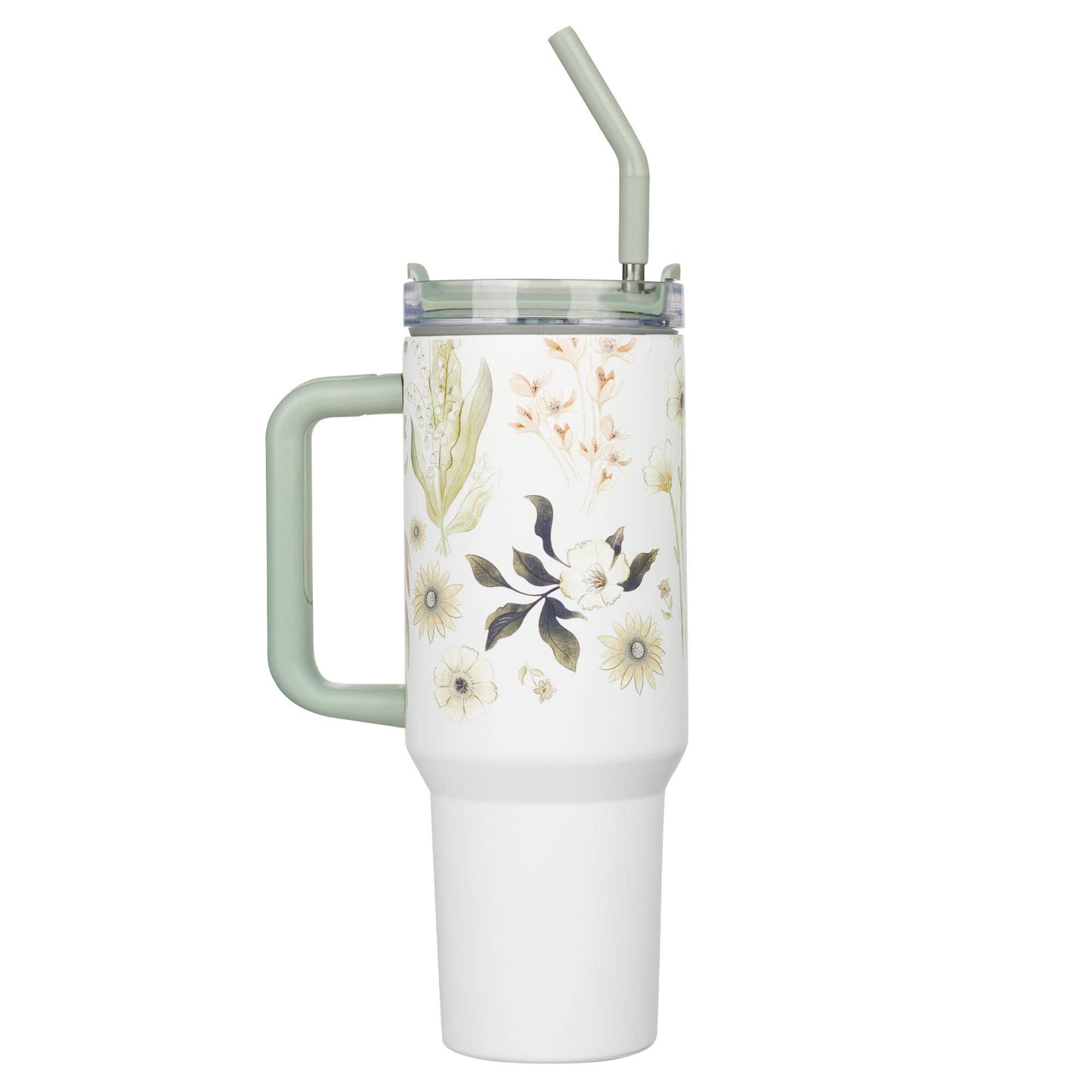 Be Still Teal Tumbler with Reusable Straw