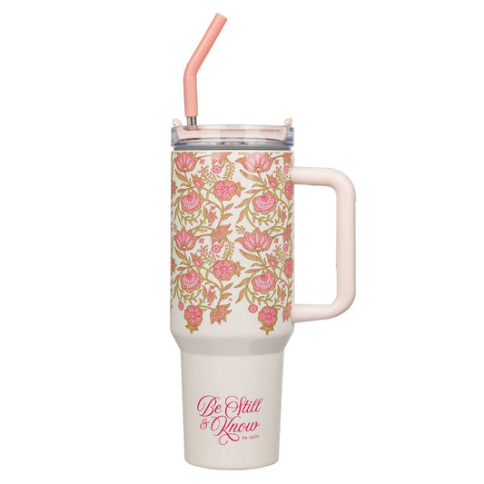Be Still and Know Tumbler with Reusable Straw