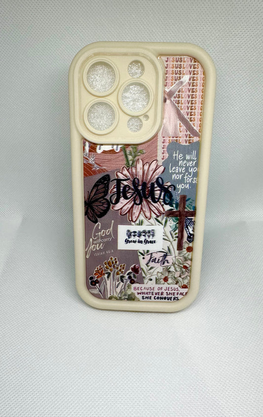 Floral Jesus Collage Phone Case
