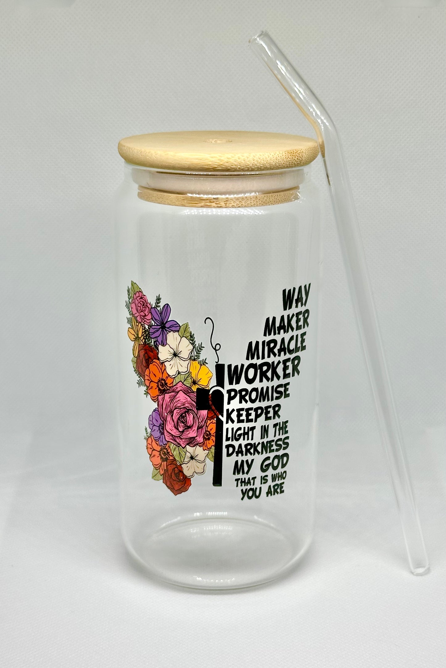Way Maker, Miracle Worker Glass Tumbler