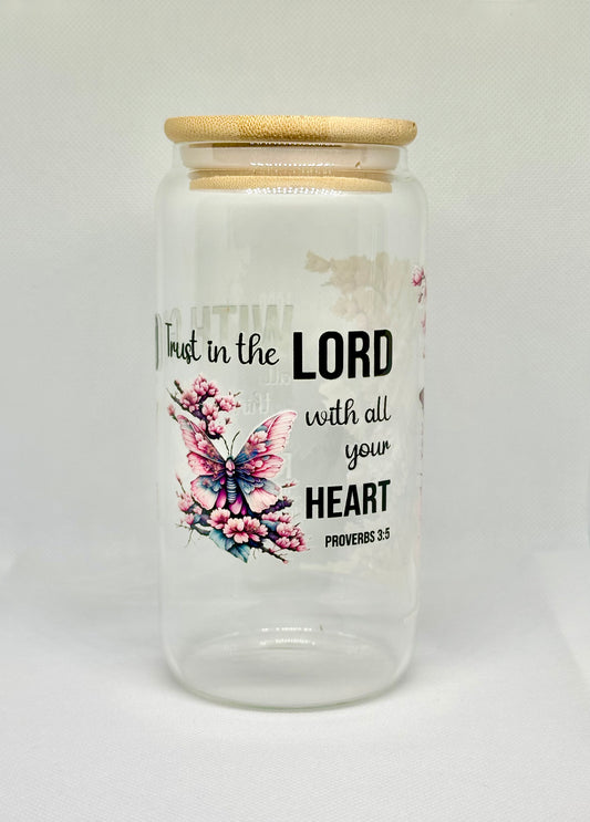 Trust in the Lord Glass Tumbler