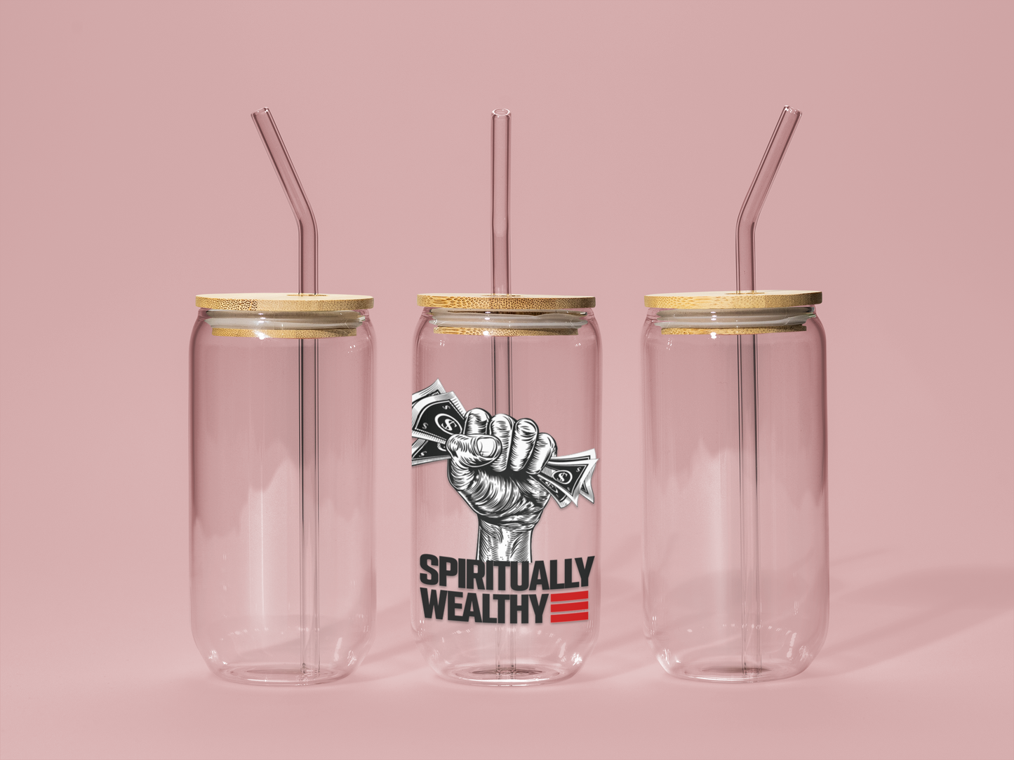 Spiritually Wealthy Glass Tumbler