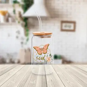Soul Butterfly Glass Tumbler